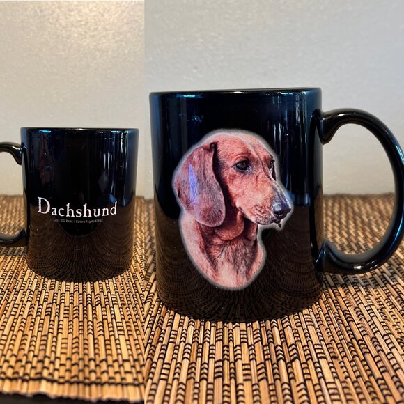 DACHSHUND Ceramic Mug w/ Photo by Barbara Augelio  ~ Doxie ~ Weiner Dog Breed - Picture 1 of 7